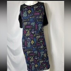 lularoe womens SMALL multicolor half sleeve midi dress NWT Julia